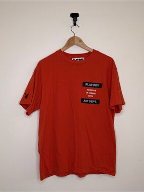 Playboy by Pac Sun Orange Graphic Tee - Art Dept.